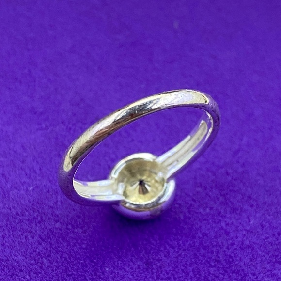 💛 Classic Sterling Silver Solitaire Bezel Set CZ Ring - Picture 2 of 6